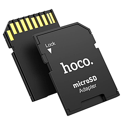Перехідник, адаптер для карт пам'яті HOCO TF to SD card HB22 Чорний