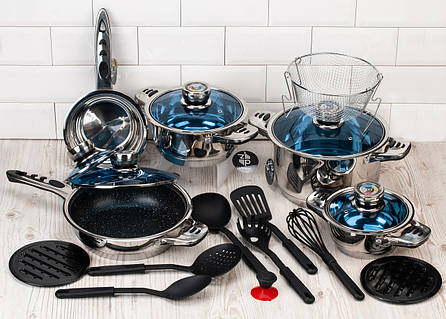 Посуда набор Z Line 19 предметов в наборе сковорода, цена: 2860