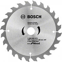 Диск пильный Bosch ЕСО for Wood 160х20/16мм Z24, дерево (2608644373)