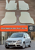 ЕВА коврики Фольксваген Гольф 5 плюс 2005-2009. EVA резиновые ковры на Volkswagen Golf 5 Plus