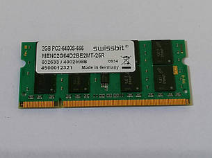 Оперативна пам'ять DDR2 2Gb) - Swissbit 2Gb 2Rx8 PC2-6400S-666 ( MEN02G64D2BE2MT-25R ), фото 1