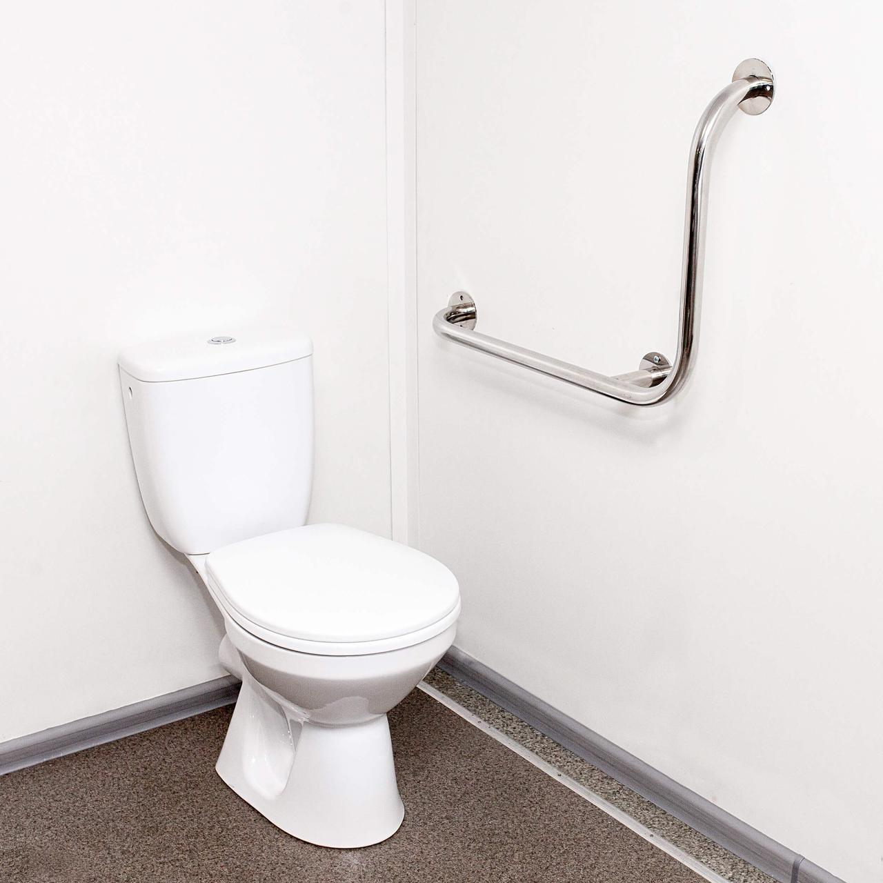 Поручні для інвалідів Г-подібні (700*500 мм), ручка sign32 мм, нержавіюча сталь, (правий, лівий)., фото 1