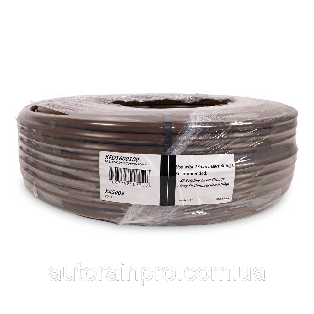 XFD1600-100 D17 мм Rain Bird крапельна трубка сліпа коричнева 100м, фото 1
