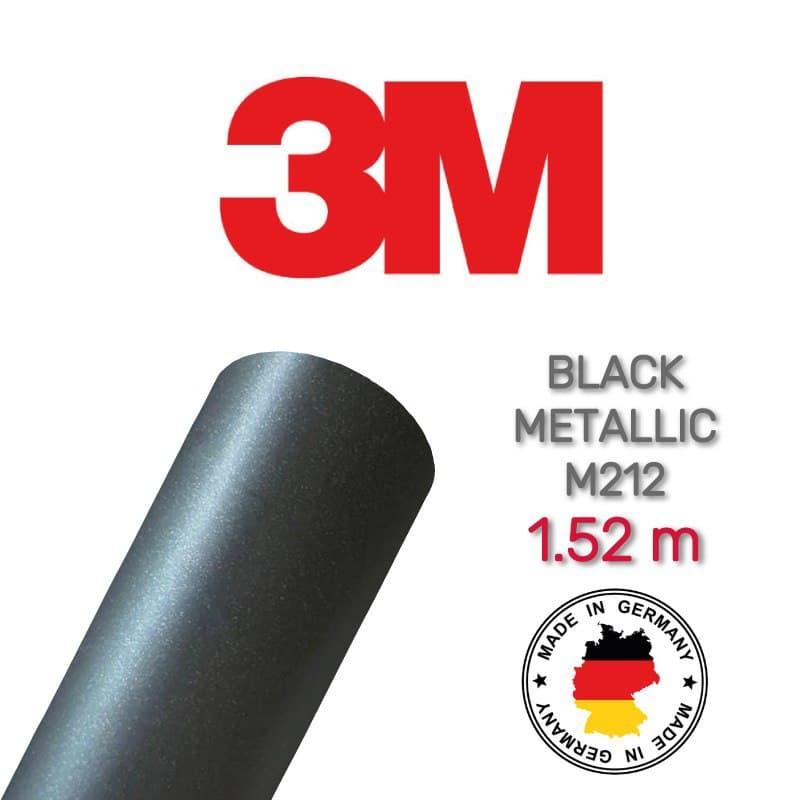 3M 2080 M212 Black Metallic Matt — матова чорна металік плівка 1.524 м