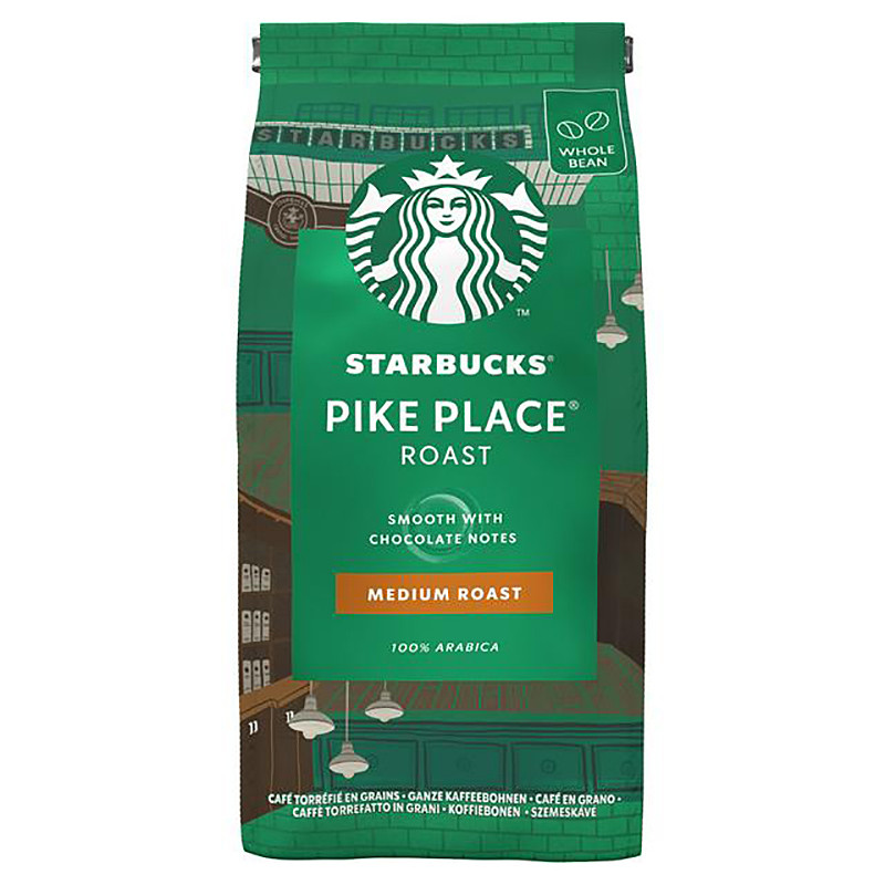 Кава в зернах Starbucks Pike Place Roast 200 грам, США