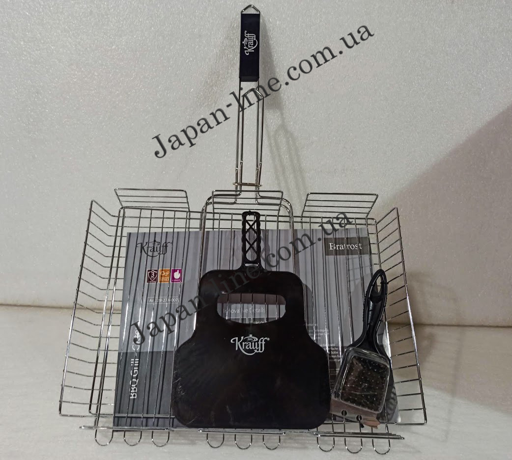 Решетка-гриль Krauff с веялом и щеткой KRF29-274-007 (41*31*6,5)