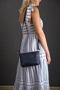 Жіноча шкіряна сумка Літо, натуральна, натуральна Вінтажна шкіра, колір Синій