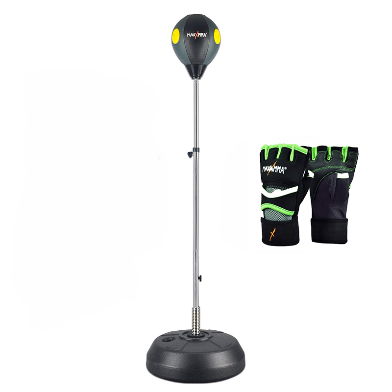 Груша для боксу швидкісна підлогова водоналивна з рукавичками MAXXMMA RAB02-A, фото 1