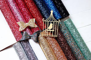 Кожзам з великим глитером