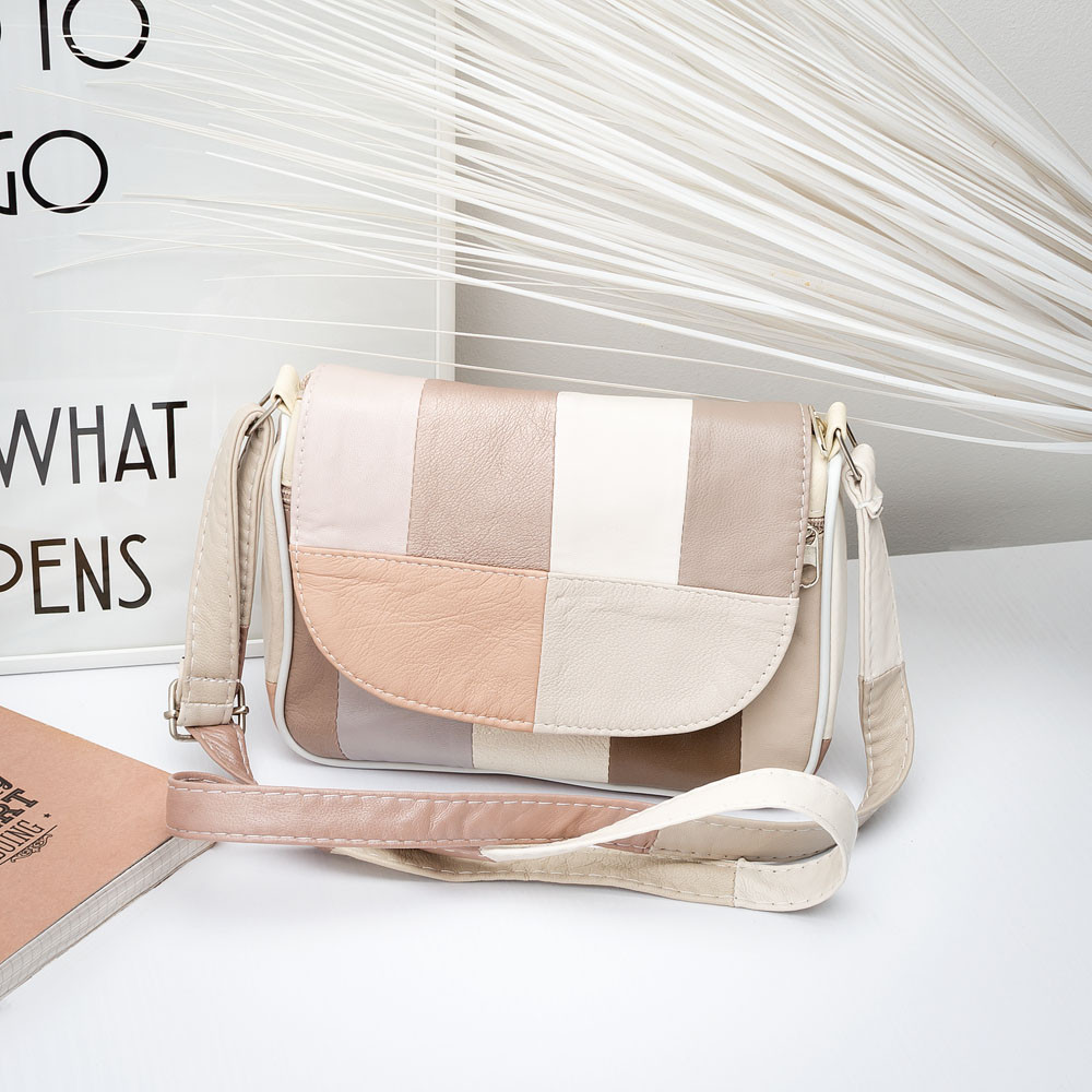 Сумка жіноча шкіряна маленька через плече LT 5657 літній мікс (fb)