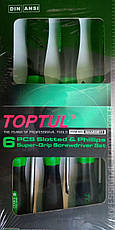 Набір викруток 6 од. (PH1x80, PH2x100, PH3x150, SL4x100, SL6,5x150, SL10x200) TOPTUL GAAE0611, фото 2
