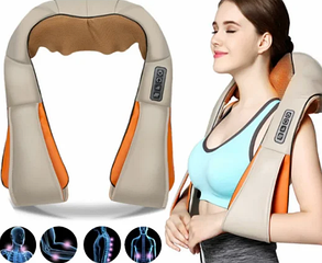 Роликовий масажер для тіла з підігрівом Shiatsu Massager of Neck Kneading