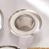 Сітка для кухонної мийки фільтр сіточка проти засмічень для раковини кухні мийки фільтр для зливу 56 мм, фото 3