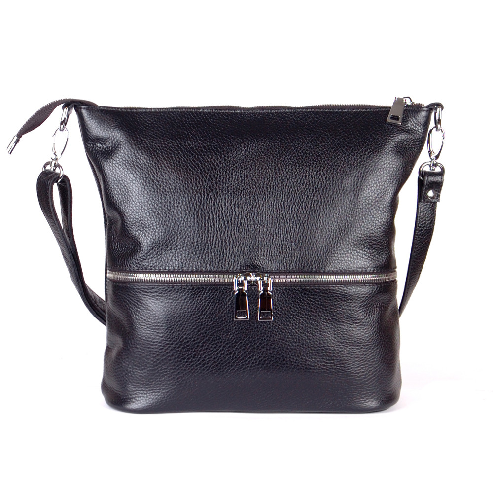 Жіноча сумка шкіряна 42 чорний флотар, фото 1