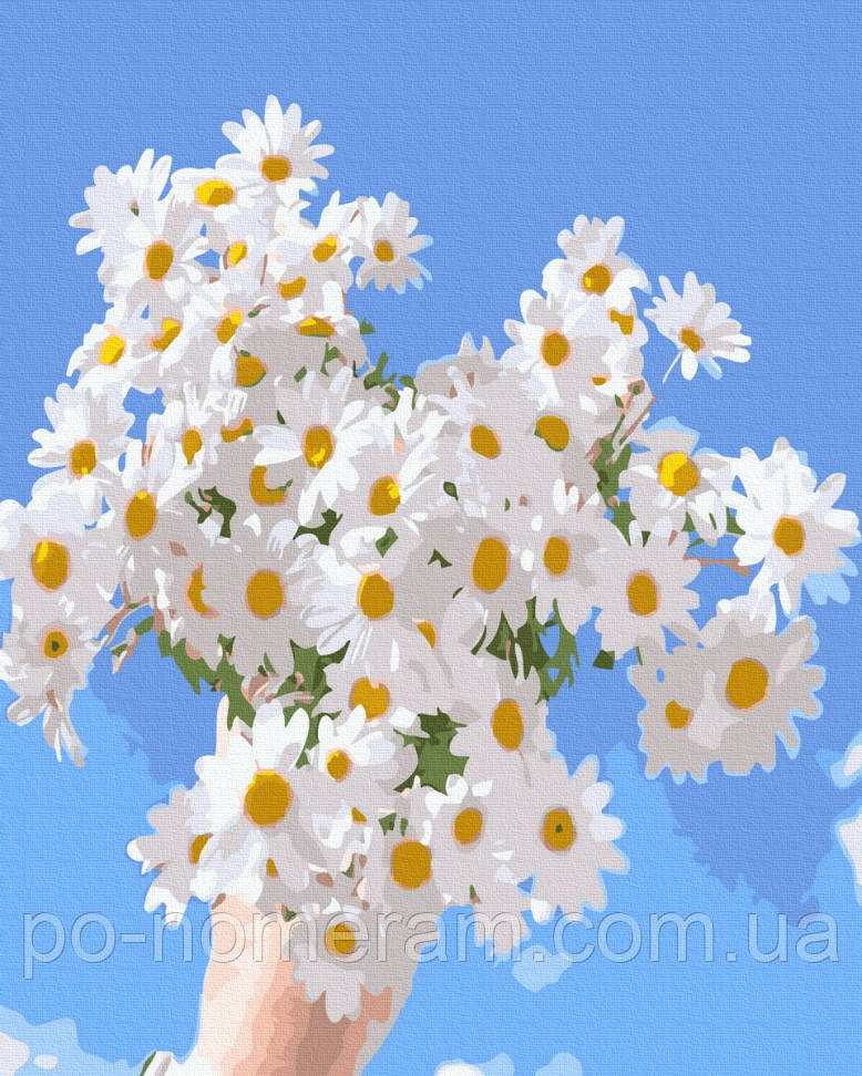 Раскраска по цифрам Букет ромашек (BRM40818) 40 х 50 см