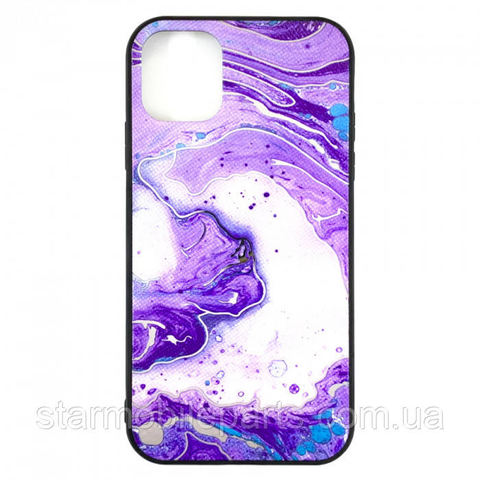 Чохол-накладка Marble UV для iPhone 11 фіолетова, фото 1