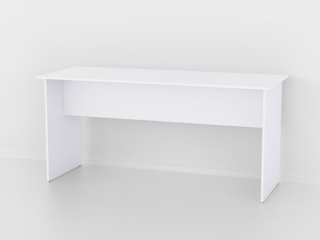 Письмовий стіл для ноутбука прямий 160 см, білий офісний компютерний стіл Opendoors