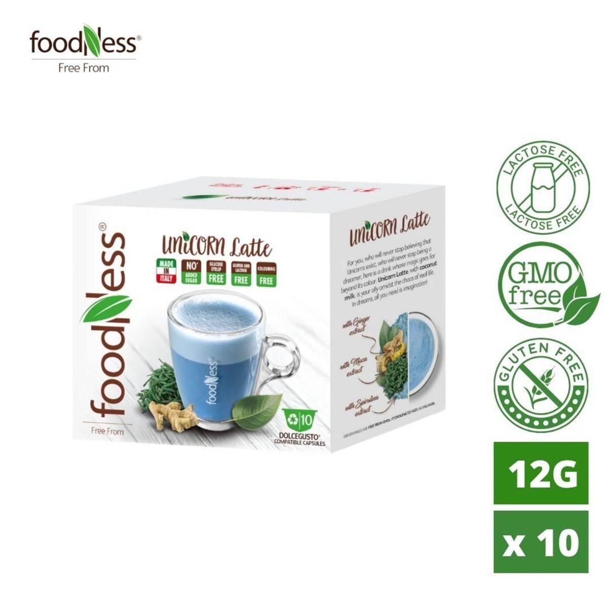 Кава в капсулах FoodNess Dolce Gusto Лате Єдинорога 10 шт. (Дольче Густо), Італія