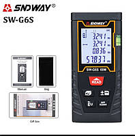 ЛАЗЕРНИЙ ДАЛЕКОМІР SNDWAY SW-G6S оригінал в коробці, рівень рідкий, вимірник відстані до 60 метрів