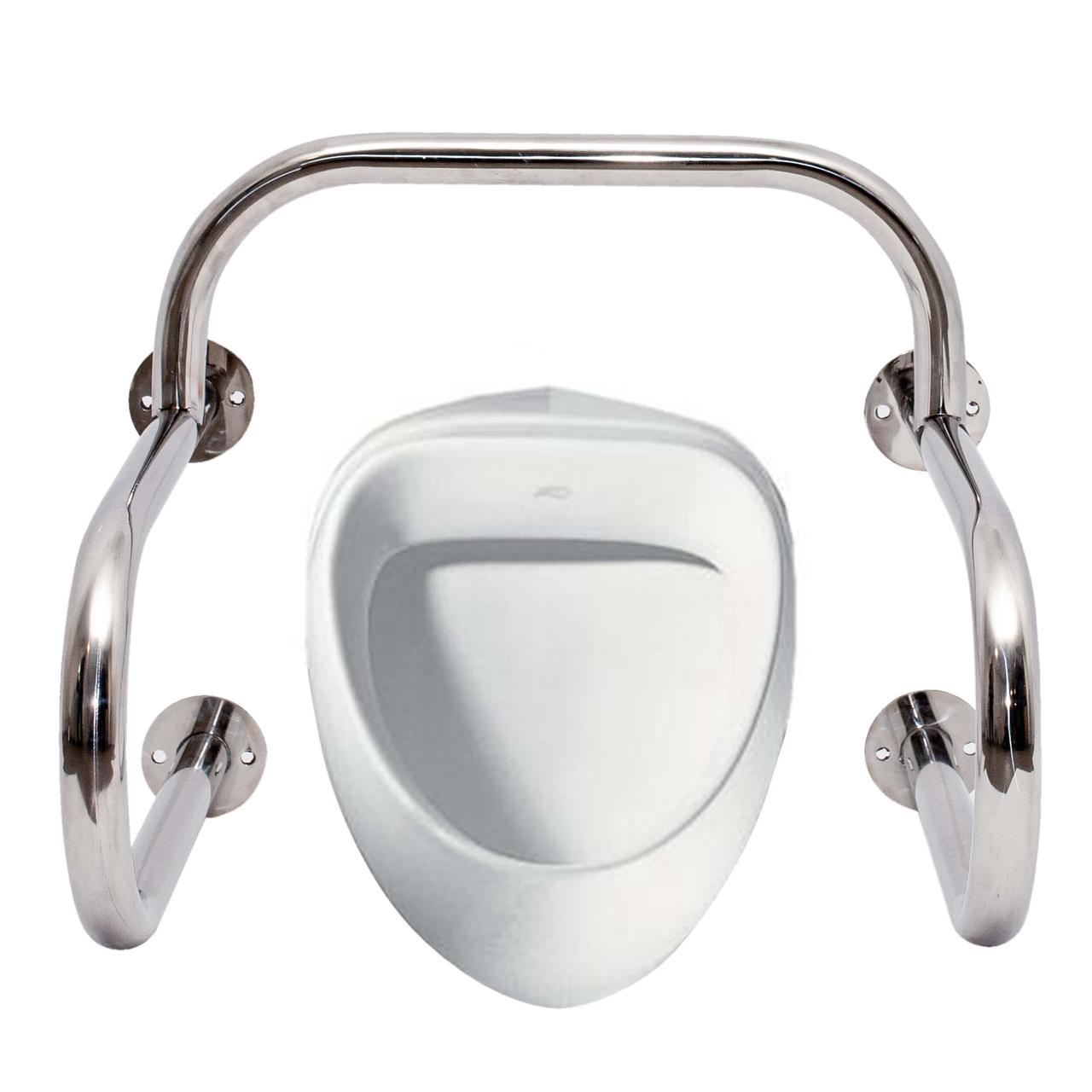 Поручень настінний для пісуара, ручка ∅32 мм, нержавіюча сталь., фото 1