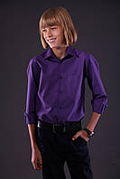 Фиолетовая школьная рубашка