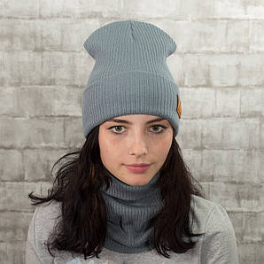 Вязані Шапки для Жінок - Лопата Комплект середньо сірий