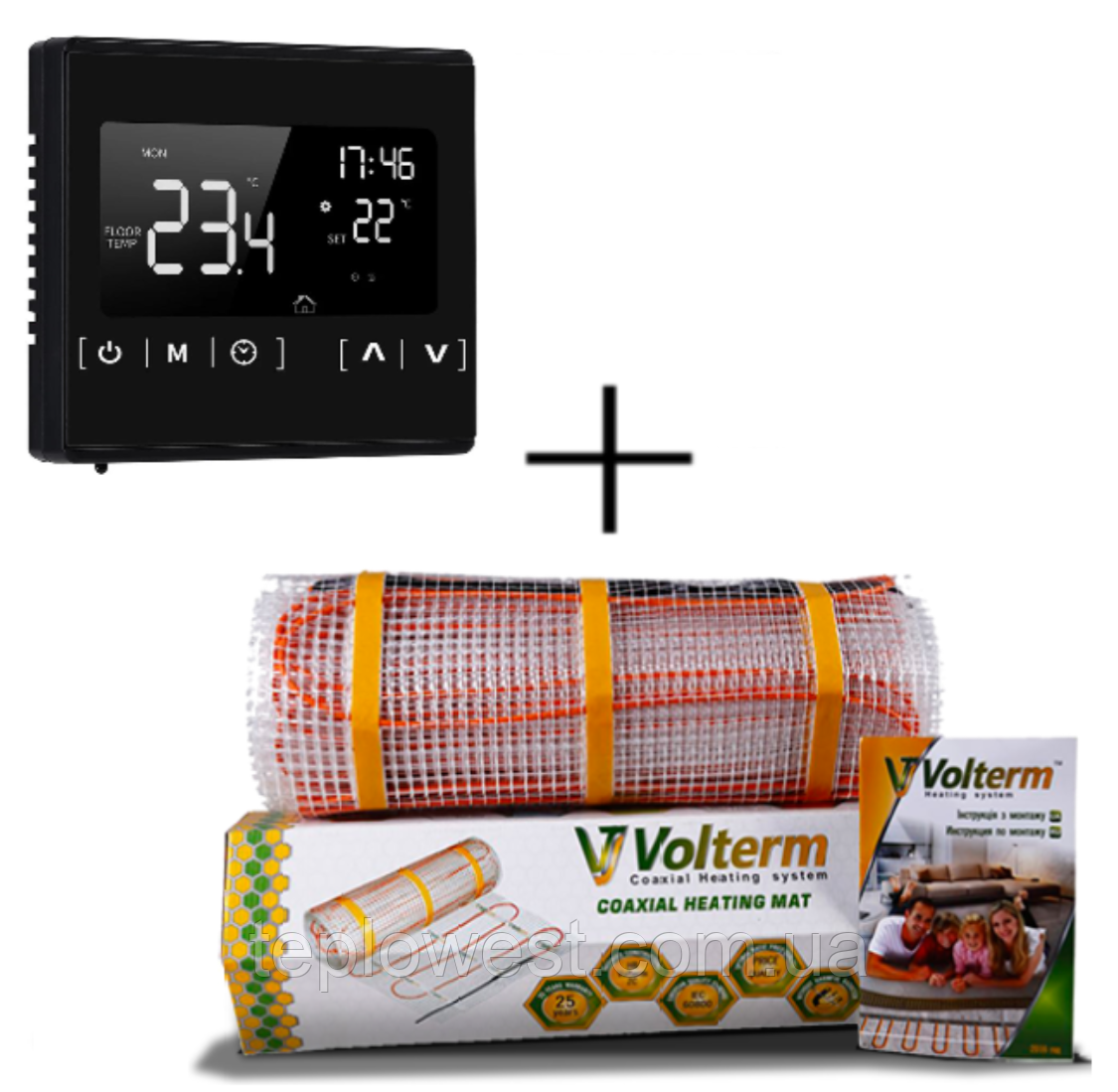 Нагрівальний мат Volterm Classic Mat 2700 19,0 м2 2700 Вт із програмованим терморегулятором Ecoset 1822