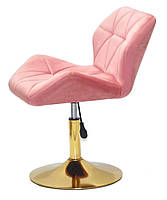 Крісло поворотне Paris теракот GD — BASE на круглій основі млинця золотого кольору, фото 4