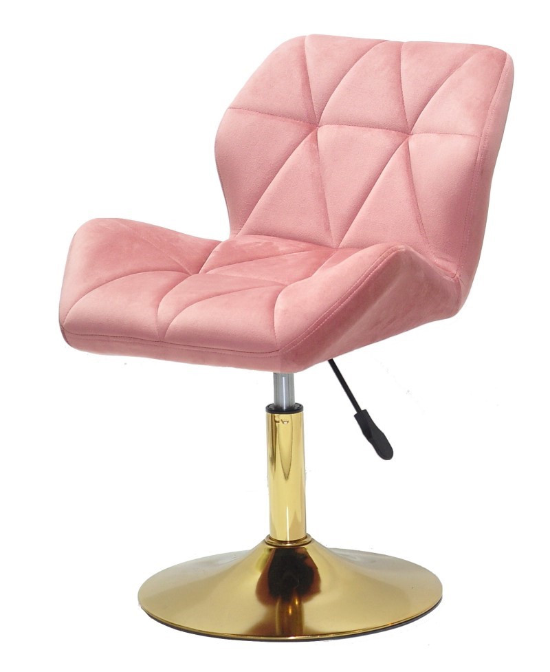 Крісло поворотне Paris теракот GD — BASE на круглій основі млинця золотого кольору, фото 1