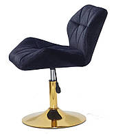 Кресло поворотное Paris черный GD - Base на круглой основе блине золотого цвета
