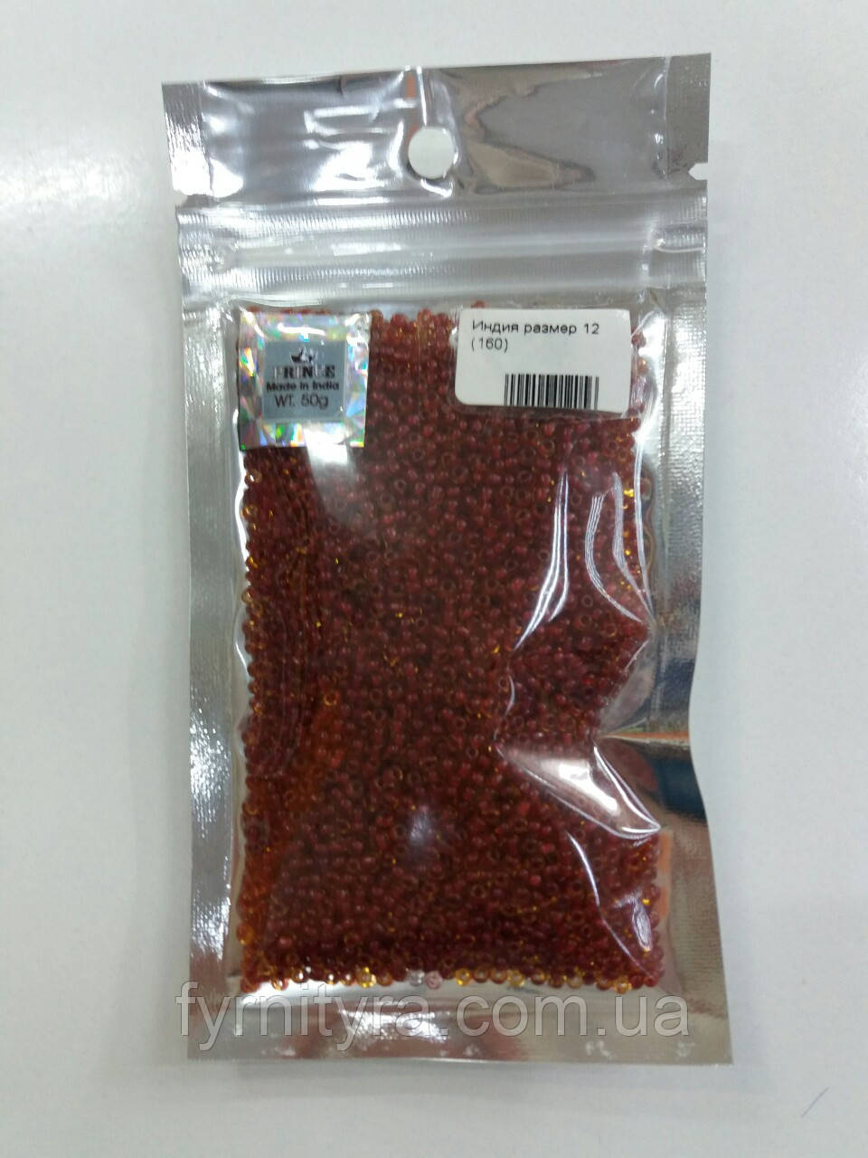 Бісер 50 г напівпрозорий махагон, фото 1