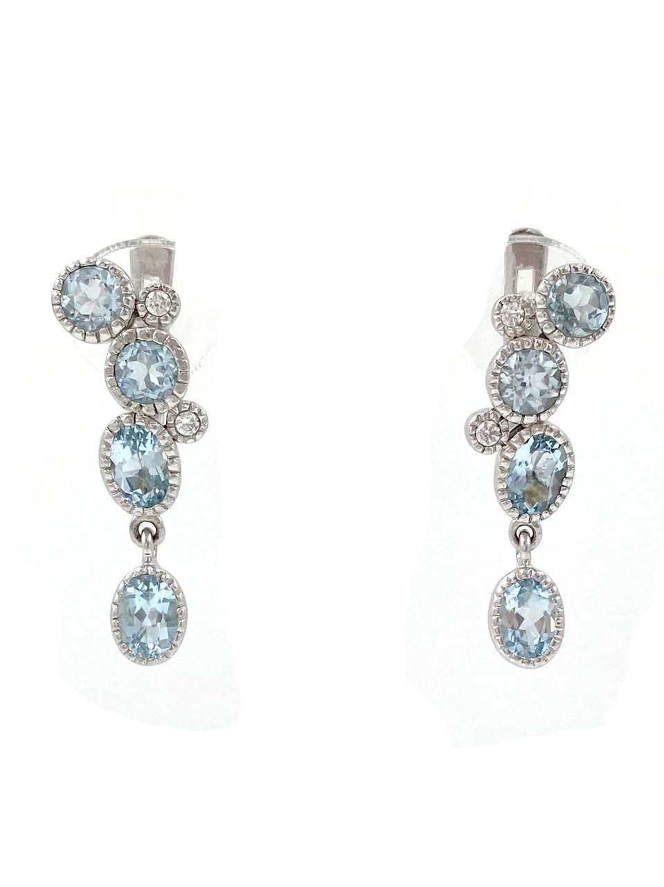 Сережки срібні з топазом Е-280-гт, фото 1