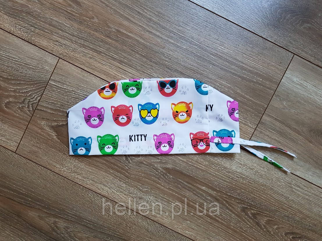 Медична  шапочка з принтом " Кітті"