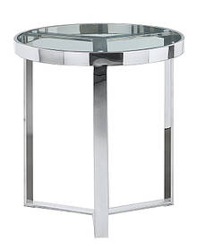 Стіл кавовий CB-02 прозорий на металевому каркасі D50