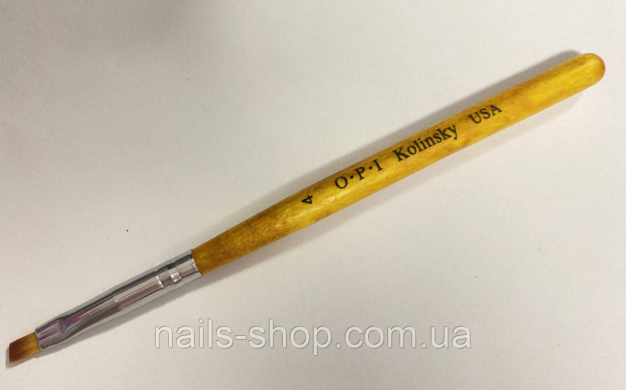 Пензель для гелю O. P. I. №4 пряма, фото 1