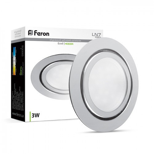 Світлодіодний світильник меблевий Feron LN7 3W хром