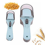 Мірні ложки пластикові регульовані Adjustable measurement spoone в наборі 2 шт, фото 10