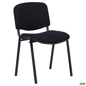 Офісний стілець AMF Ізо-Люкс кожзам м'якого сидіння чорний металокаркас