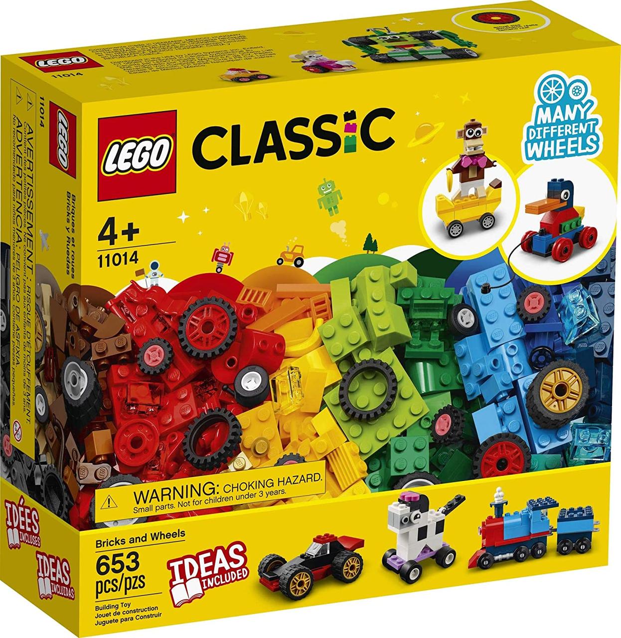 LEGO Classic Кубики й колеса 653 деталей (11014)