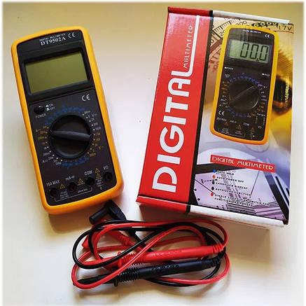Цифровий мультиметр із дисплеєм, звуком. Digital Multimeter DT-9502A, фото 1