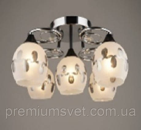 Люстра в хромі на п'ять плафонів 1337/5 B C, фото 1