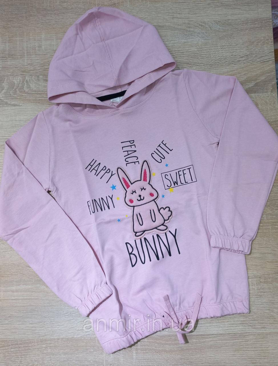 Худі дитяче BUNNY для дівчинки розмір 5-8 років, колір уточнюйте під час замовлення