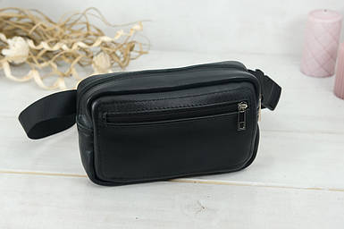 Жіноча сумка "Модель №59" з натуральної шкіри колір Чорний