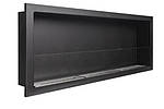Біокамін S-Line Black 120x46 см чорний зі склом, фото 5