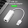 Зовнішній мережевий Ethernet адаптер USB2.0 LAN Plastic USB-A 15cm Білий, фото 2