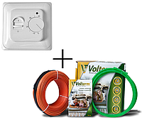 Нагревательный кабель Volterm 0,75 - 1,0 м² 140Вт 7,5м HR18 140 с терморегулятором