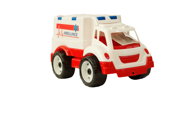 Детская пластиковая машина для мальчика Скорая помощь ТехноК игрушечная машинка скорой помощи для ребенка - фото 1 - id-p1454860442