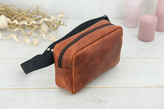 Шкіряна сумка Модель №58, натуральна Вінтажна шкіра, колір коричневий, відтінок Коньяк, фото 3