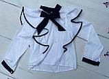 Блузка для дівчаток З довгим рукавом Кант Білий шифон 63513 Papali Україна, фото 4