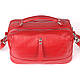 Жіноча шкіряна сумочка 44 червона, фото 6
